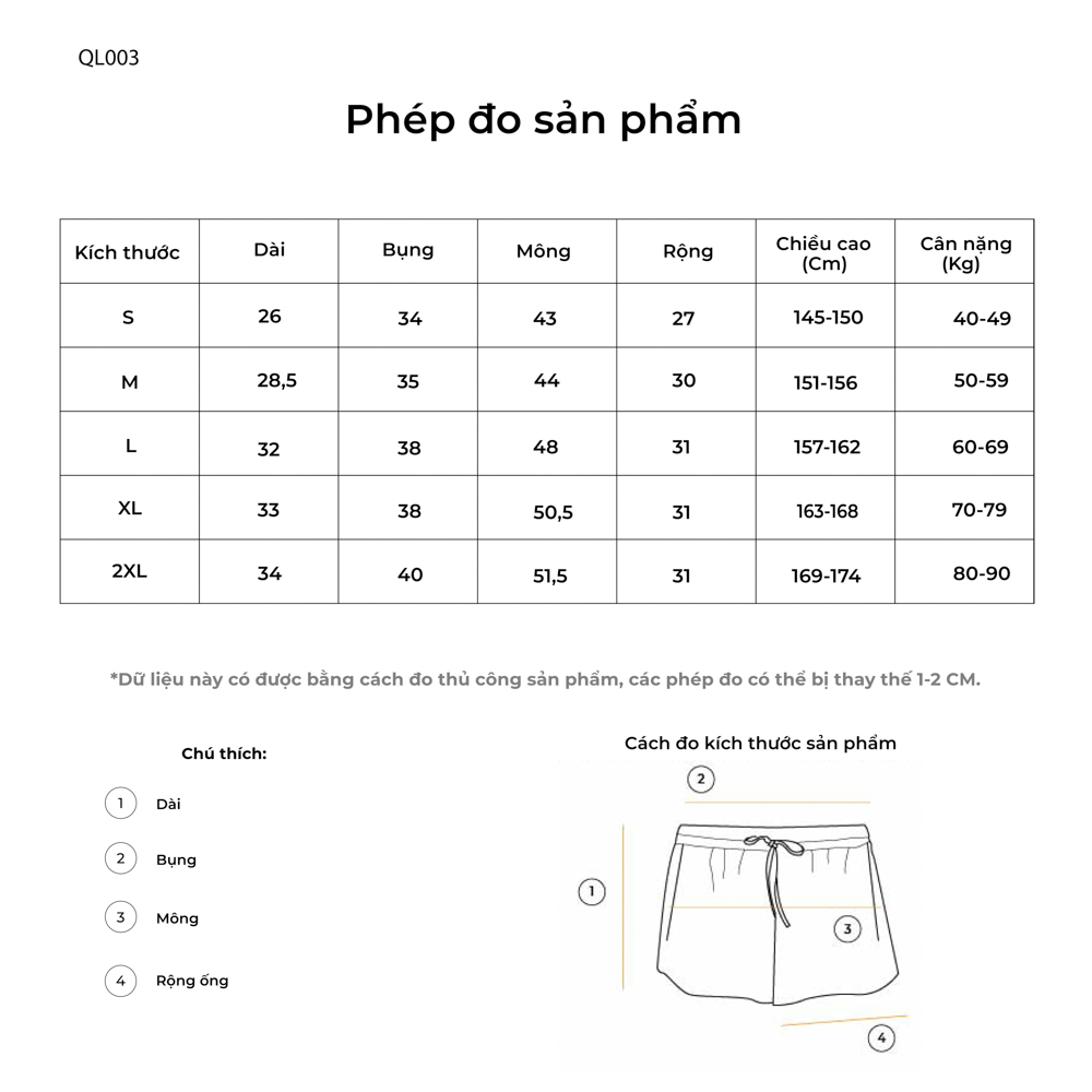 Quần short nữ thương hiệu CLADA - Trắng