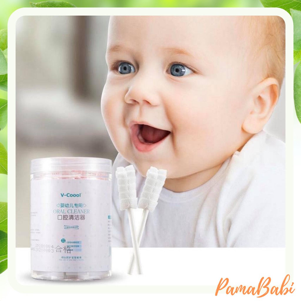 Gạc rơ lưỡi V-Cool vệ sinh răng miệng cho bé 30 gói ( Hộp 30 gói )