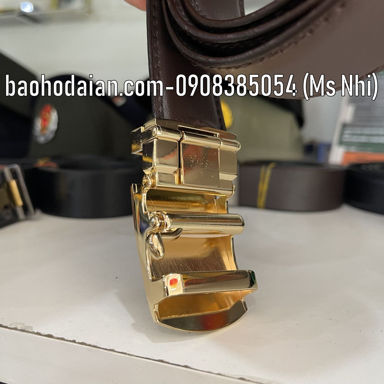 Thắt lưng da bảo vệ mặt vàng theo tiêu chuẩn TT08