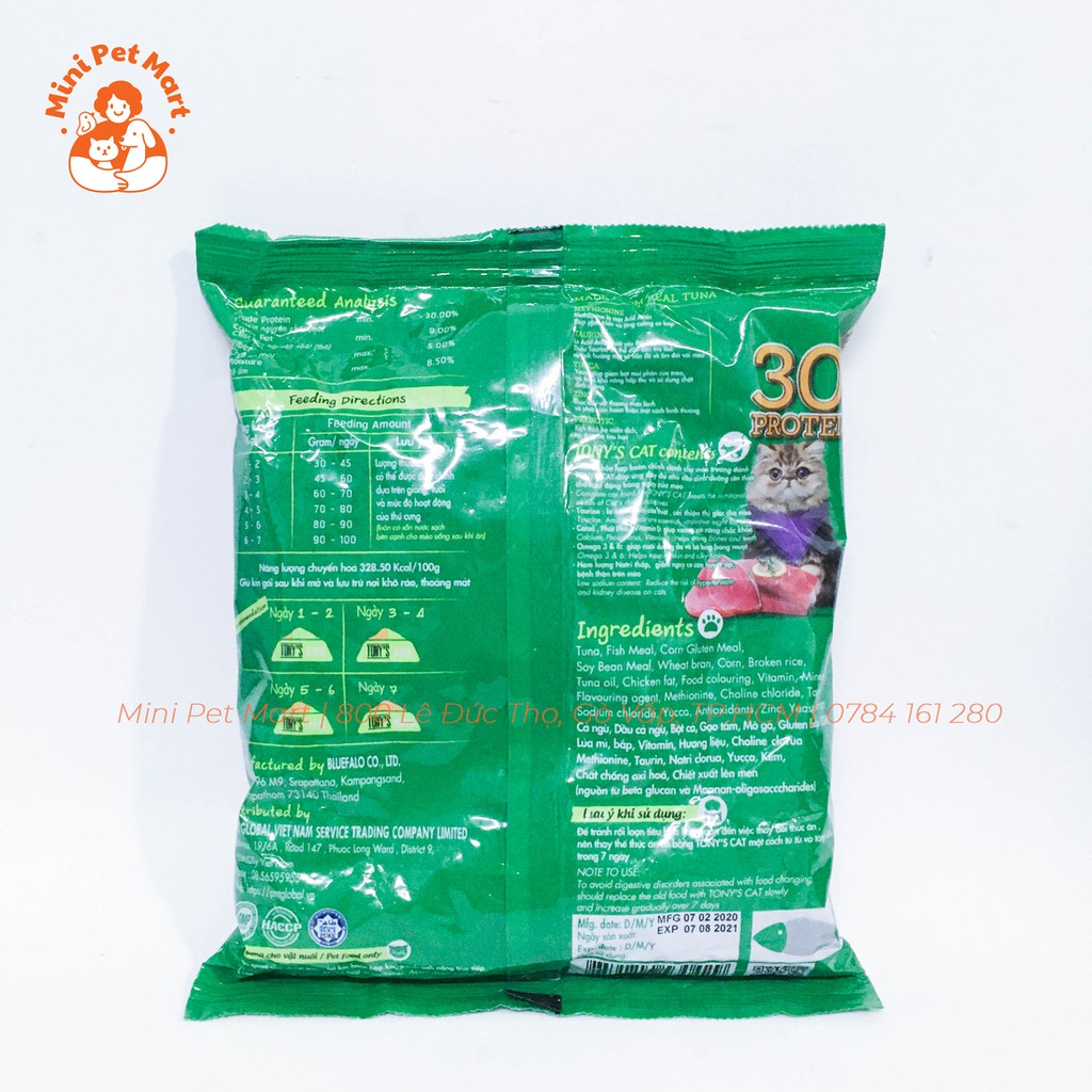 [HCM]Thức ăn hạt cho mèo trưởng thành TONY CAT 500g