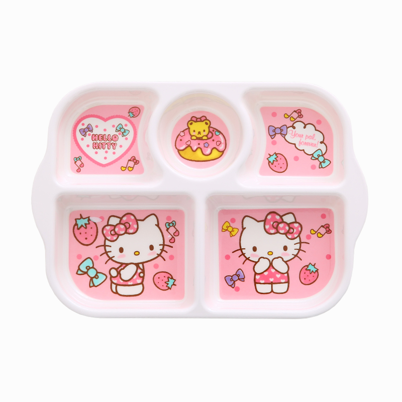 Khay nhựa ăn dặm cho bé hình Hello Kitty