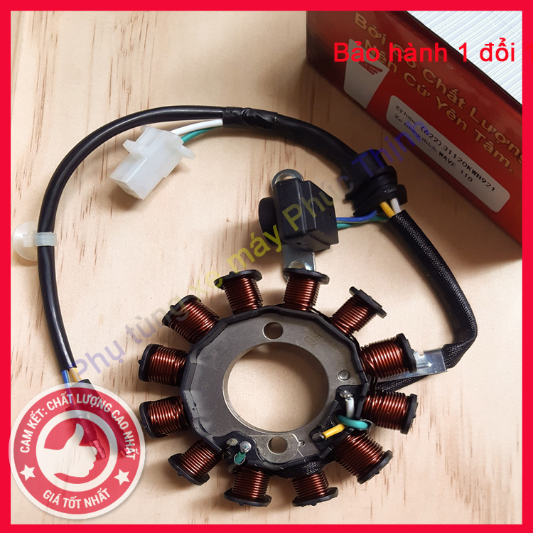 Cuộn lửa xe Wave 110cc, Cuộn điện xe máy đánh lửa mạnh ổn định bảo hành 6 tháng