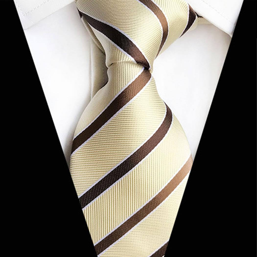 20 Kiểu Đàn ông Màu rắn Cà vạt Sọc Polyester Silk 1200 Mật độ cực cao Đan cổ điển 8CM Wide Jacquard dệt cà vạt quý ông phù hợp với phụ kiện cho tiệc cưới công sở