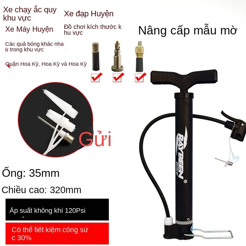 [HCM] Bơm xe đạp áp suất cao 120 psi-TyHome