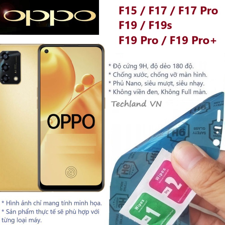 Cường Lực Phủ Nano Oppo F15 / F17 / F19 / F17 Pro / F19s / F19 Pro / F19 Pro+ - Trong Suốt, Không Full Màn, Không Viền Đen