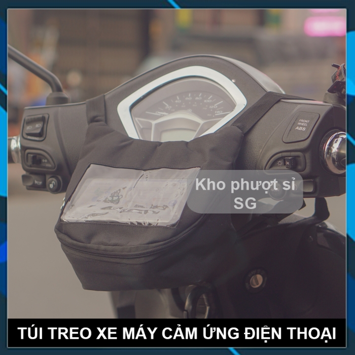 Túi treo điện thoại trên xe máy để xem google maps giao hàng giá rẻ chạy Grab - Go Việt - Now - Túi Grap dọc ngang treo xe máy chạy shipper