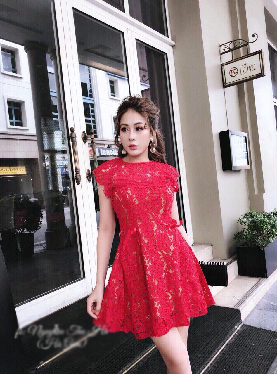 Đầm Nữ Xòe Ren Thời Trang  Sgr Đ26