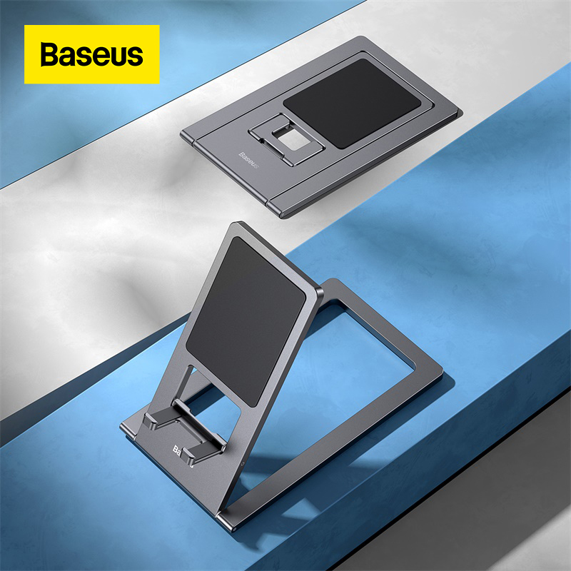 Baseus Foldable Metal Desktop Holder For iPad Pro 2021 2020 Ultra Silm iPhone Tablet Desktop Stand Holder Support Notebook Laptop Stand