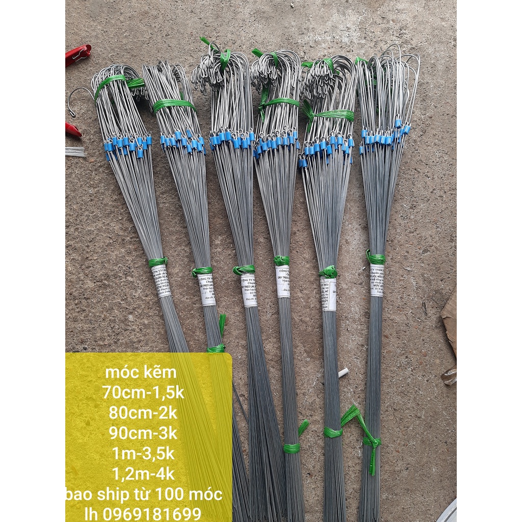 10 móc kẽm treo lan 70cm, móc treo lan