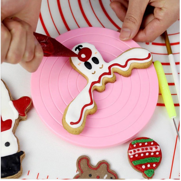 Bàn xoay mini trang trí bánh cookie 14cm