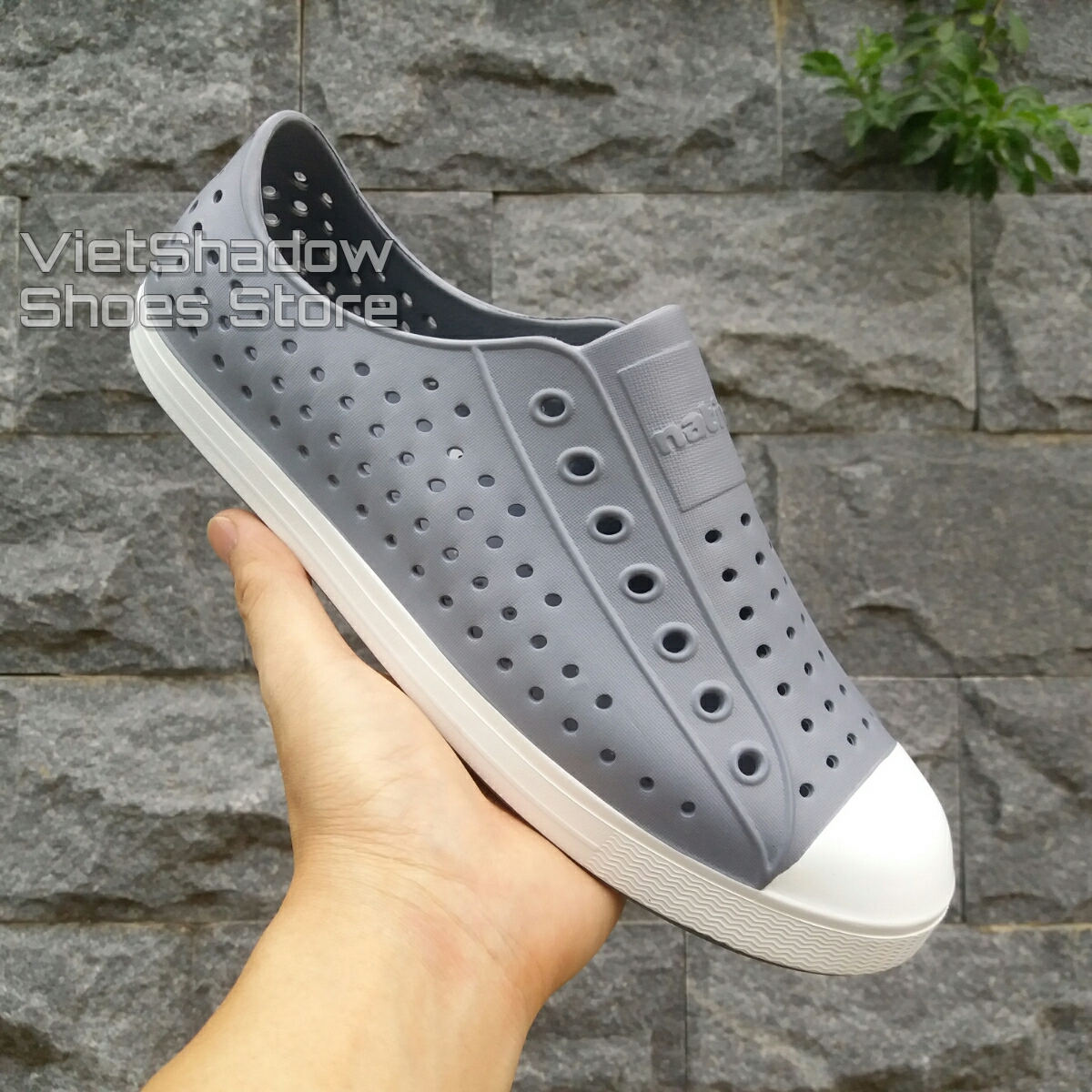 Giày nhựa WNC NATIVE - Chất liệu EVA siêu nhẹ không thấm nước - Màu Xám đậm