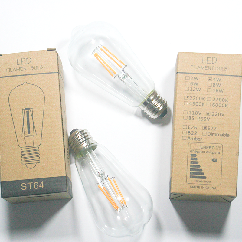Bóng bulb tròn ST64 LED dây tóc