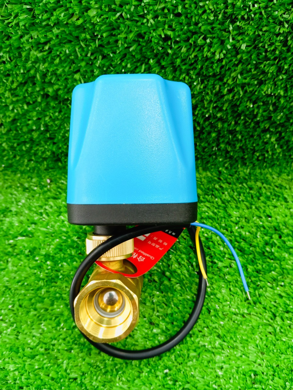 Van đóng mở nước từ xa, van bi thau điện từ 220V