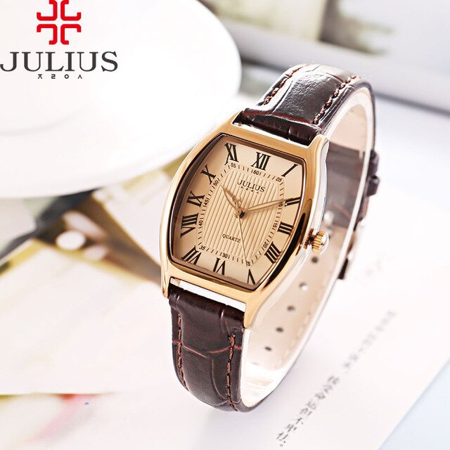 Đồng hồ nữ JA-703L Julius Hàn Quốc mặt oval (Nhiều màu)