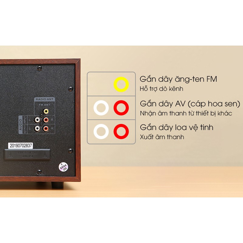 Loa Vi Tính 2.1 Enkor S2850 Nâu