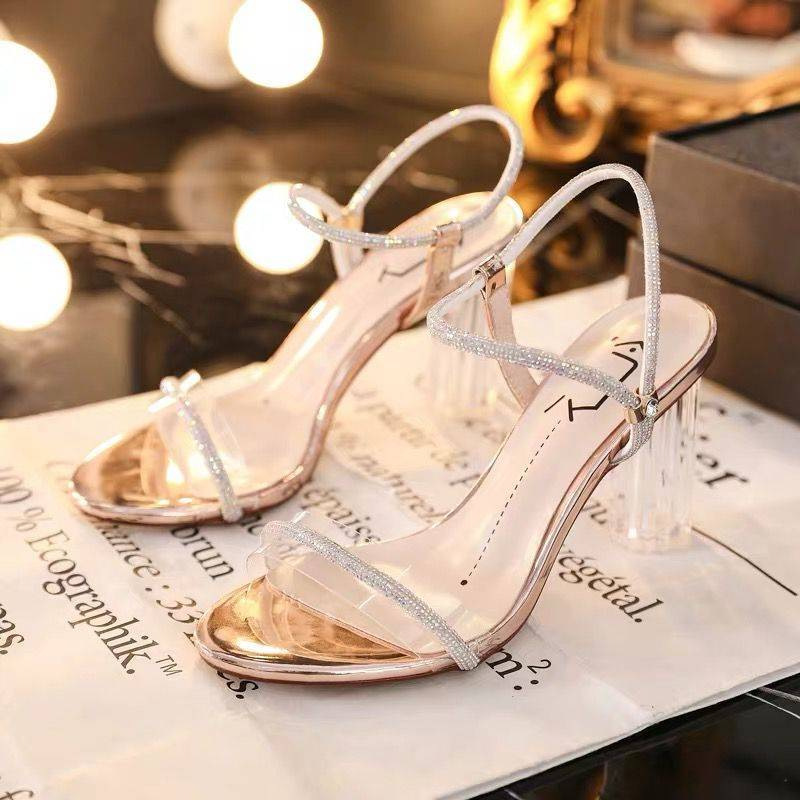 Giày Sandal Cao Gót Nữ 7cm Phong Cách Hàn Quốc