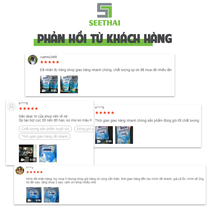 Nước rửa chén không mùi Thái Lan DAIWA 500ml ít bọt