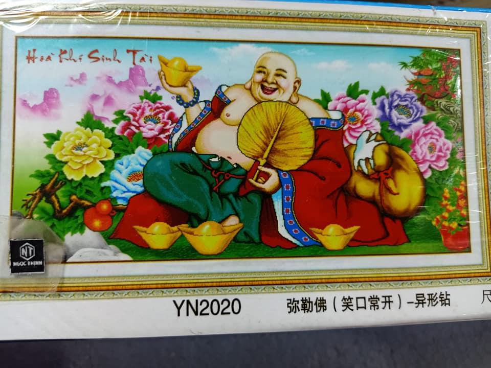 Tranh gắn đá Hòa Khí Sinh Tài YN2020 kích thước120x61cm