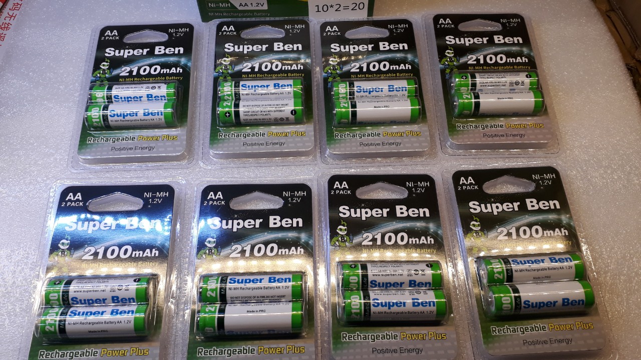Bin sạc AA SupperBen  2100MA-Bin sạc micro rẻ-Bin micro
