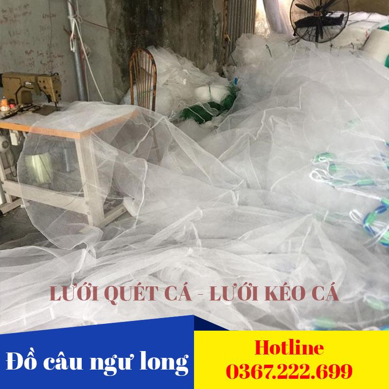 Lưới quét cá - lưới kéo cá - lưới vét cá cao 2m túi 4m dài từ 10m đến 50m