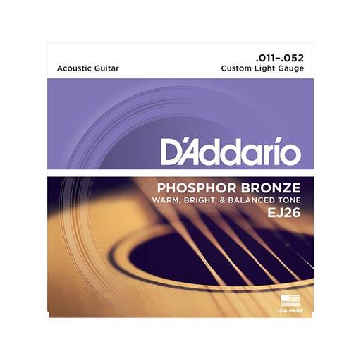 [Chính hãng] D'Addario EJ26 - Dây Đàn Guitar Acoustic Phosphor Bronze, Custom Light, 11-52 ( Size 11)