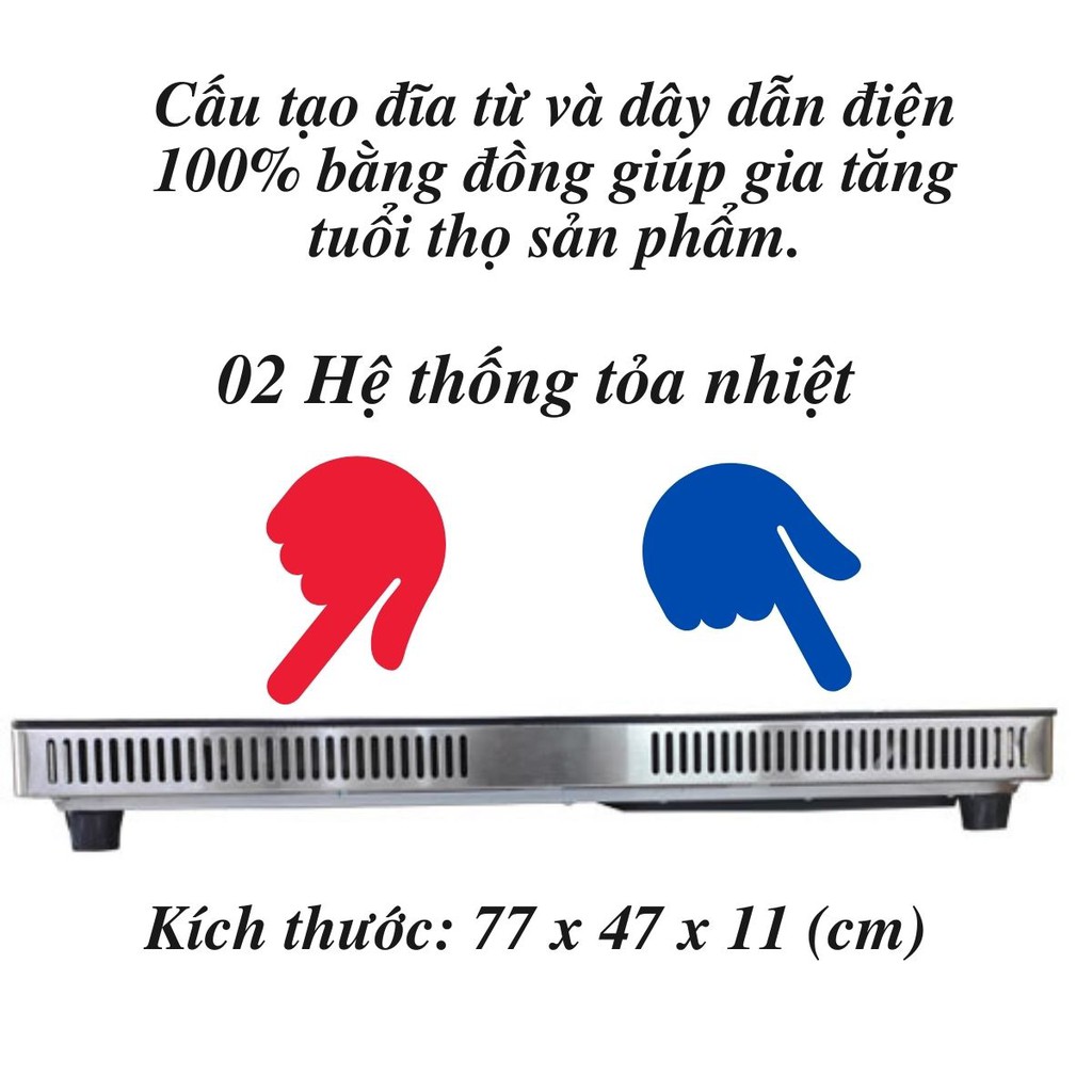 Bếp Điện Từ Đôi 01 Từ + 01 Quang GL2012