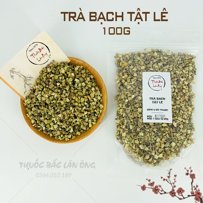 Trà Bạch Tật Lê Cao Cấp 100g (Đã Sao Vàng Hạ Thổ) - Trà Bổ Thận