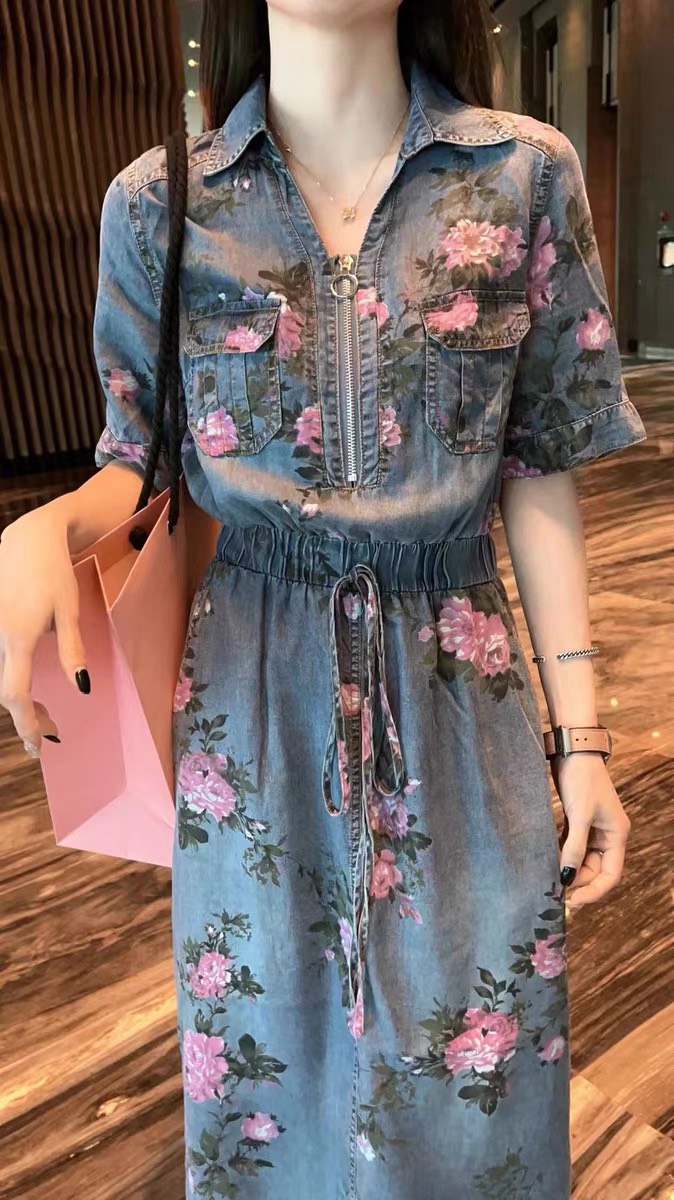 ĐẨM JEAN HOA CỔ SƠ MI CAO CẤP QUẢNG CHÂU
