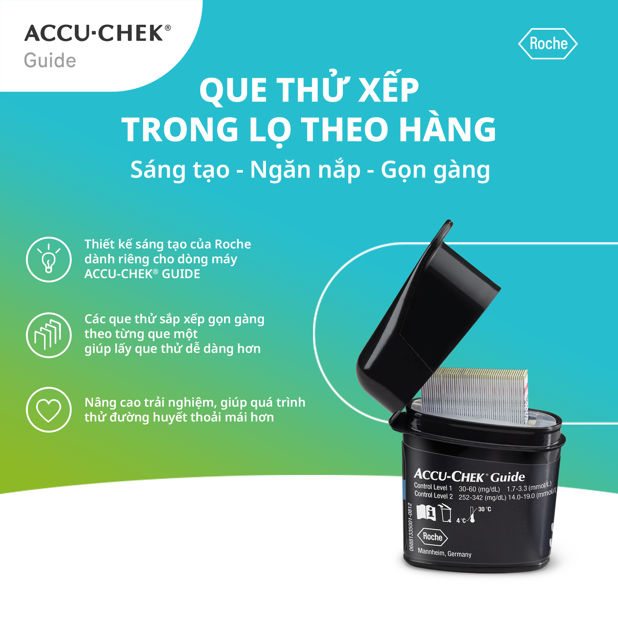 Hộp 50 Que Thử Đường Huyết ACCU-CHEK® Guide