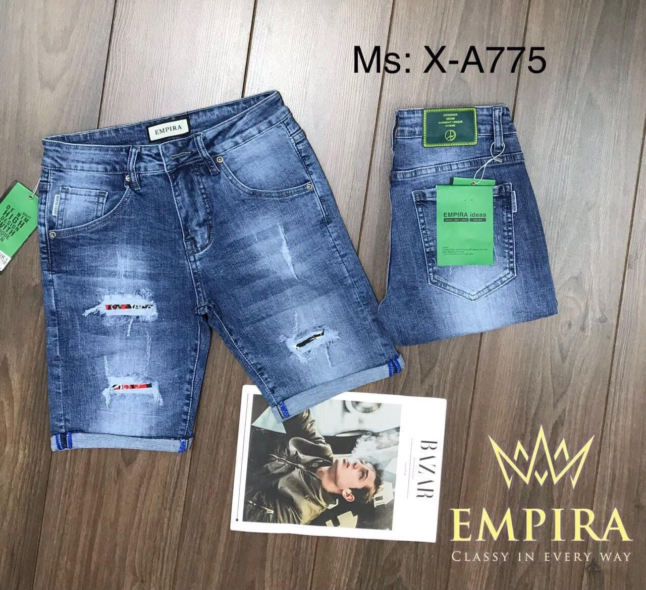 quần short jean nam cao cấp có rách
