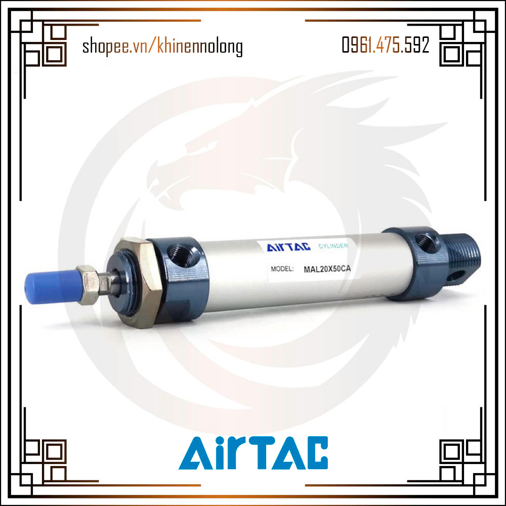Xi lanh khí nén airtac mal 20 x 25,50,75,100,125,150,200,250