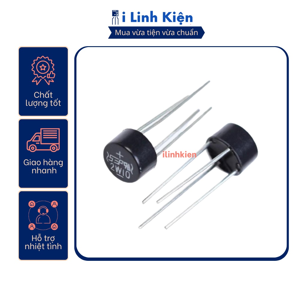 2W10 Diode cầu 2A 1000V DIP-4 chính hãng SEP