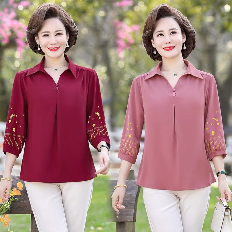ÁO LỤA TRUNG NIÊN- QUẢNG CHÂU CAO CẤP