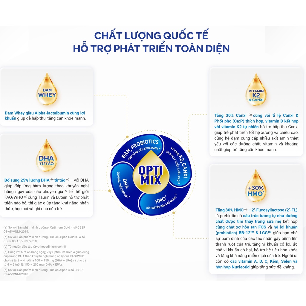 SỮA BỘT OPTIMUM GOLD OPTIMIX SỐ 3/4 850G
