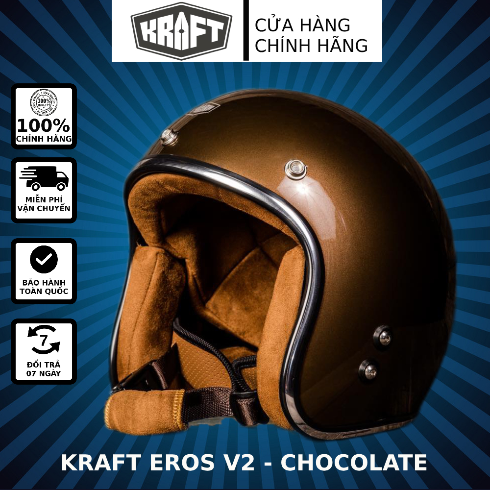 Kraft Eros V2 helmet-chocolate color