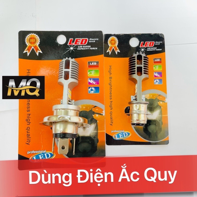 Đèn Pha Led Bi Cầu Mini 2 Mầu Vàng Trắng