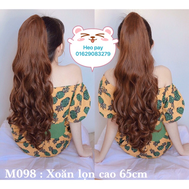Tóc giả ngoặm xoăn dợn dài