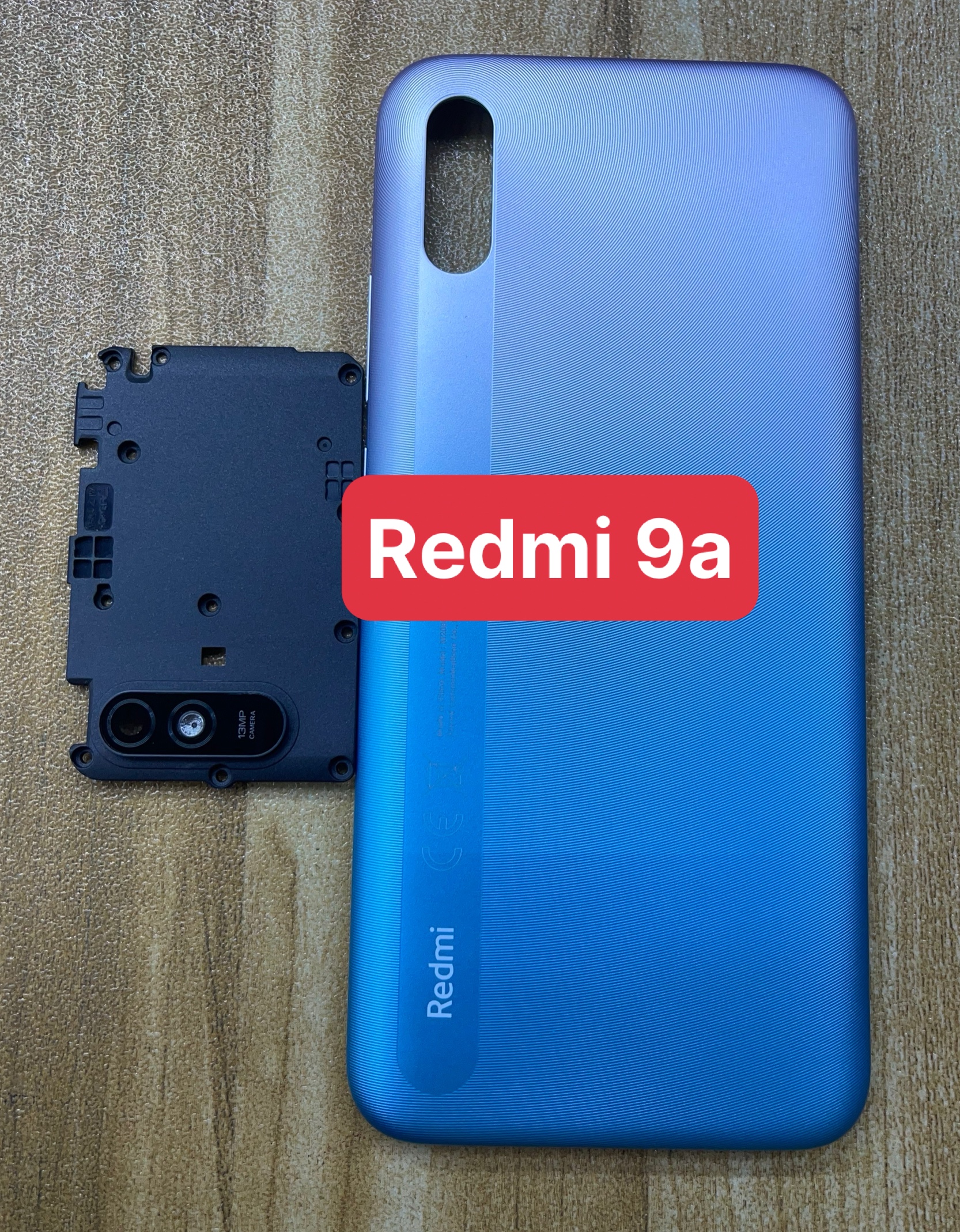 Lưng vỏ điện thoại xiaomi redmi 9a zin kèm kính camera,kèm phím