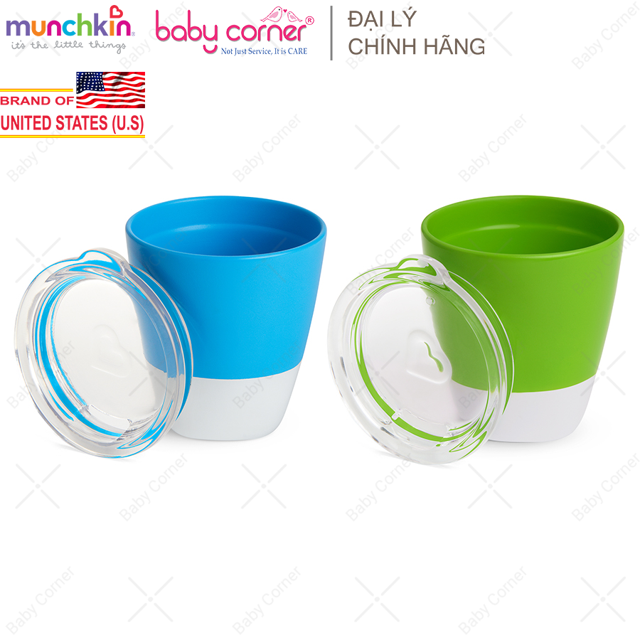 Bộ 2 Cốc Có Nắp MUNCHKIN, Cho Bé Từ 18 Tháng