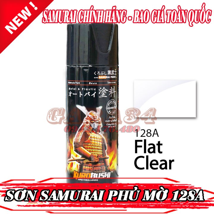 [HCM]SƠN SAMURAI PHỦ MỜ 128A - LỚP PHỦ MÀU NHÁM