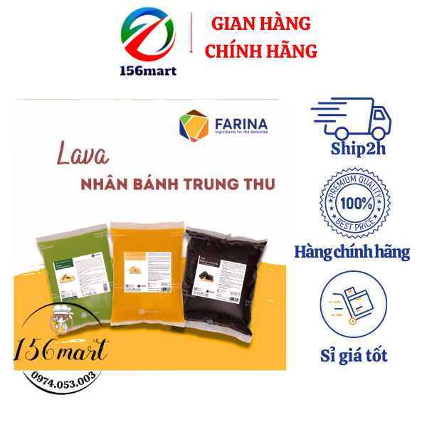 ( Hàng lạnh - Ship 2h HCM ) Nhân Lava Trứng Muối Chảy Farina 500g