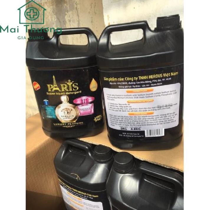 1 Thùng 4 Can Nước Giặt Paris 5000ml Siêu Thơm