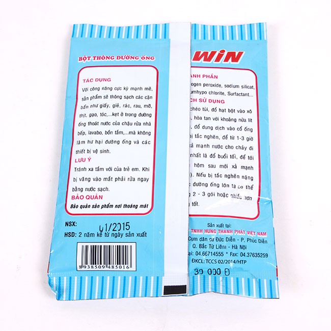 Bột thông đường ống, thông cống 100g