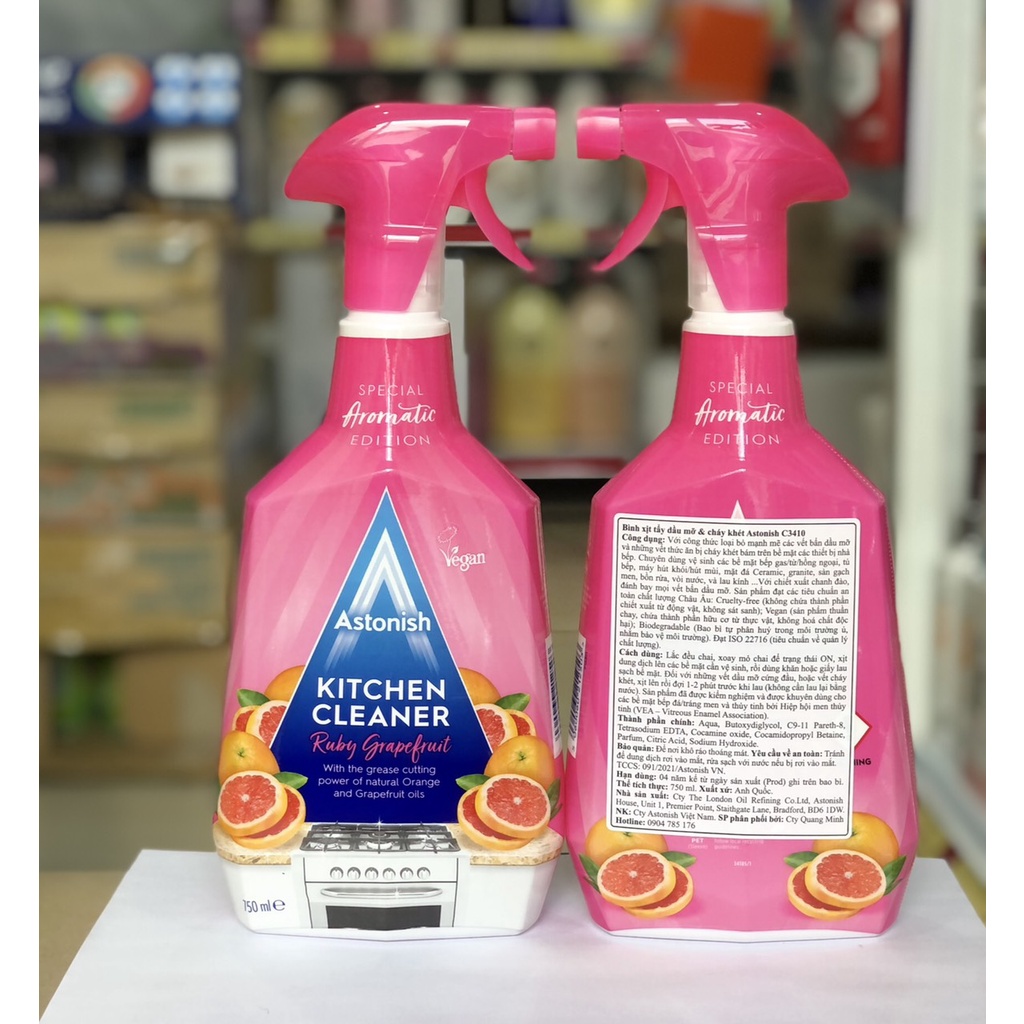 Bình Xịt Tẩy Dầu Mỡ & Cháy Khét Astonish C3410 750ml