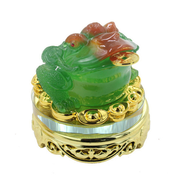 Tượng cóc ngậm đồng tiền 11x11x13cm biểu tượng của giữ tài lộc, mang đến sự giàu sang, phú quý