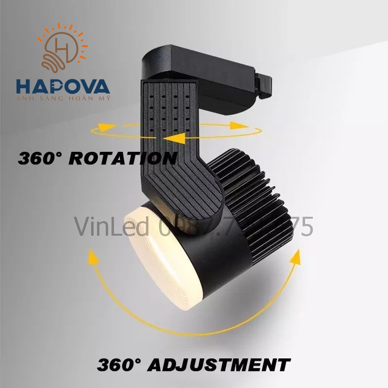 Đèn ray rọi công suất 12W, 20W HAPOVA XAVIA DR 01