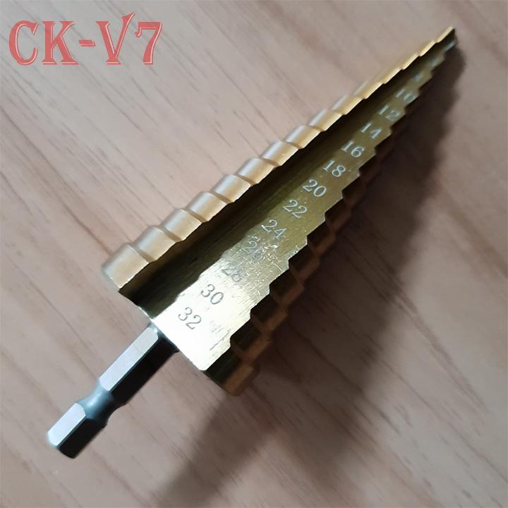 Mũi khoan tháp 4 -32 mm chuôi lục giác