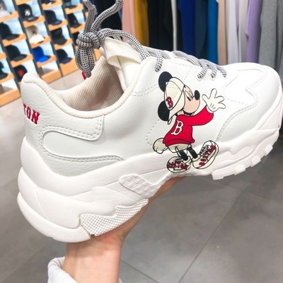 Giày mlb mickey đỏ/vàng - Giày nam nữ - Giày sneaker full size ( Full box + bill)