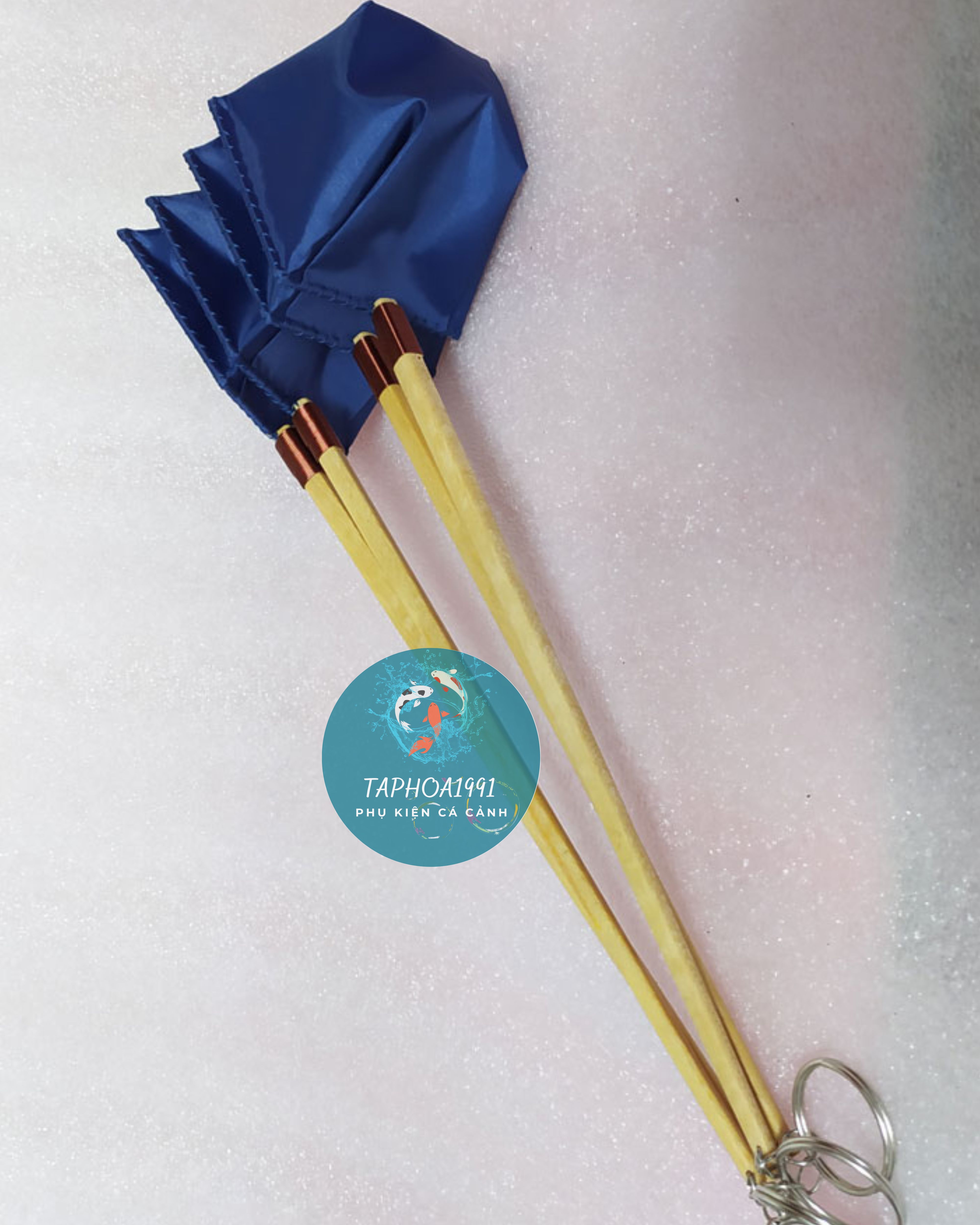 Vợt cá betta giữ nước show cá cán đũa gỗ SIZE 32 CM