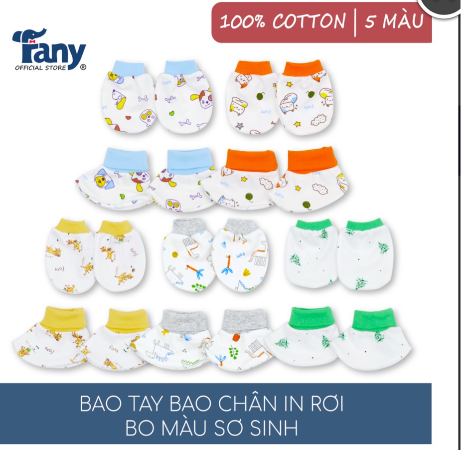 Bao tay bao chân bo cho bé sơ sinh hiệu fany